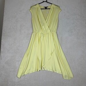 Victorias Secret Yellow Lace Dress Size S Sleeveless Summer Casual V‎ Neck